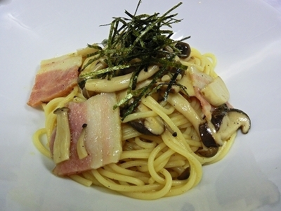 ベーコンと茸のスパゲッティ